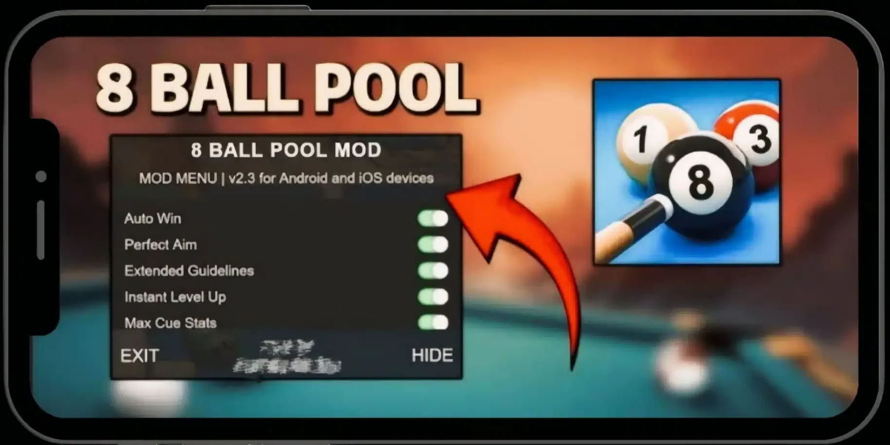 8 Ball pool Mod apk Mod Menu